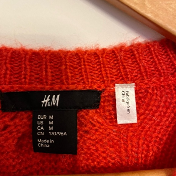 H&M Red Cable Knit Sweater - Picture 3 of 5